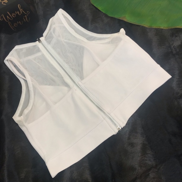 Charlotte Russe White Mesh Bralette - Picture 2 of 6